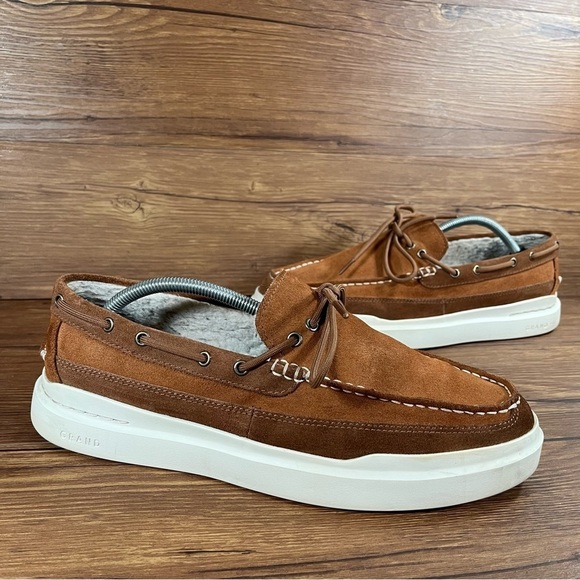 Cole Haan Grandpro Rally Brown Suede Moccasins Slippers Men’s Size 10 - Picture 11 of 11